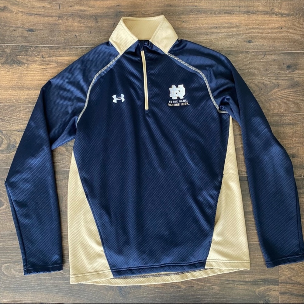 Notre Dame Fighting Irish 1/4 Zip Embroidered Logo Under Armour size medium